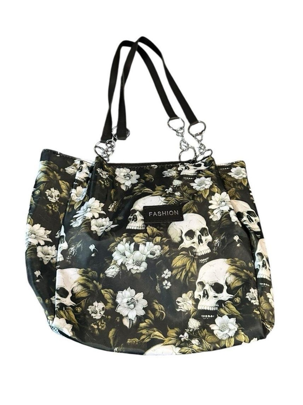 Skull floral purse